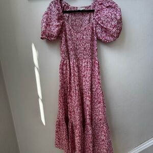 Moon River Pink Floral Dress S